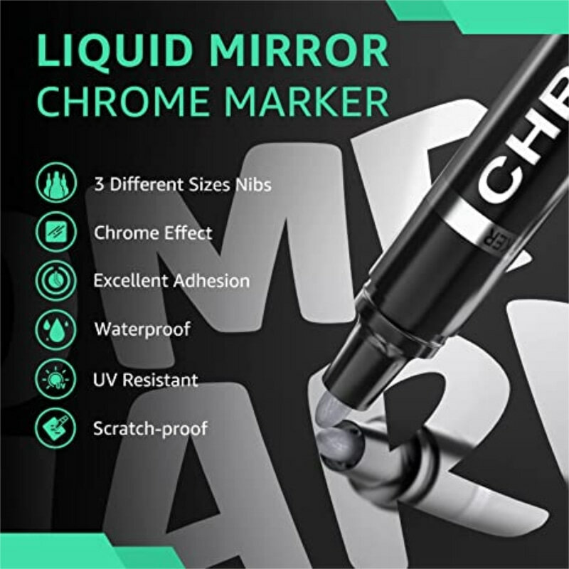 Silver Gold Marker เรซิ่นกระจก Chrome Metallic งานหัตถกรรมปากกา UV Resistant อุปกรณ์สี DIY อุปกรณ์เสริม
