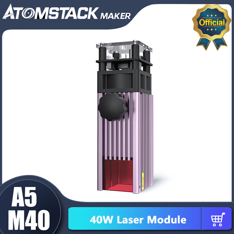 ATOMSTACK-módulo láser de grabado M40, 40W, 455nm, protección ocular, cabezal láser de enfoque fijo para máquina cortadora de grabado láser CNC
