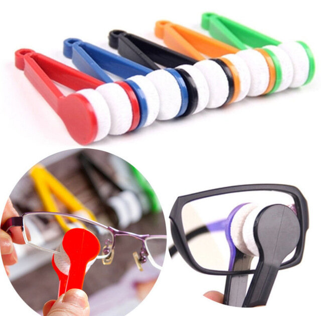 المحمولة متعددة الوظائف نظارات تنظيف فرك النظارات الشمسية النظارات ستوكات نظافة فرش مسح أدوات صغيرة 1 قطعة