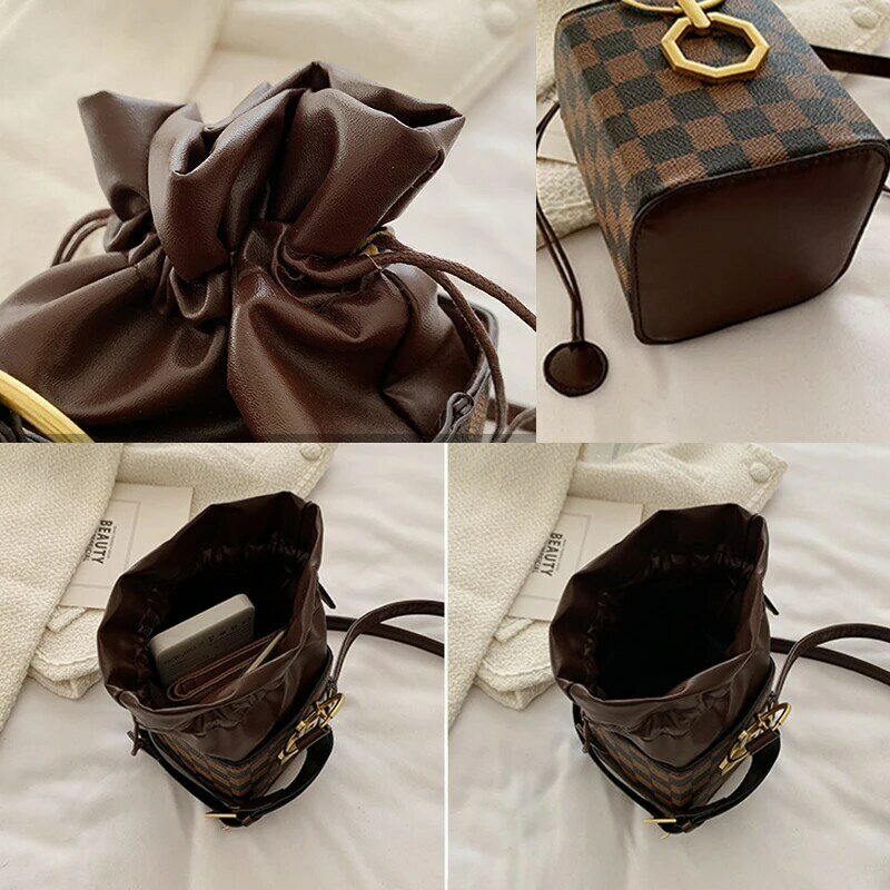 Женская квадратная сумка через плечо, женские сумки, модная сумка через плечо из искусственной кожи, дизайнерская винтажная сумка в стиле р...