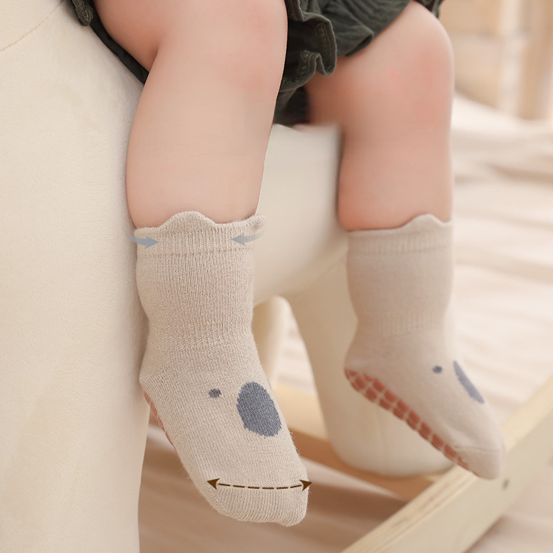 0-5y bonito animal da menina do bebê meias 100% algodão de borracha antiderrapante meias para o bebê recém-nascido infantil da criança meias crianças