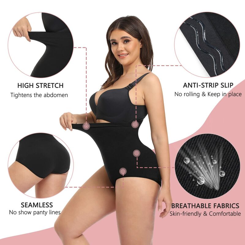 High Waisted Shapewear for Women Tummy Control Panty Seamless Slimming Briefs Underwear Ladies Body Shaper Ladies Body Shaper