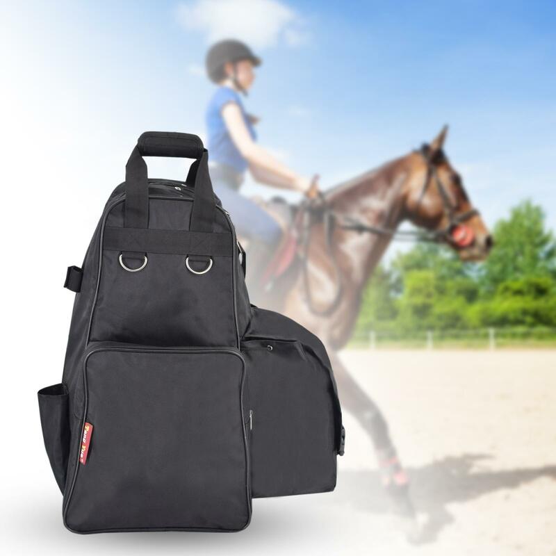 Portátil equestre mochila equitação equipamento capacete luvas saco de armazenamento