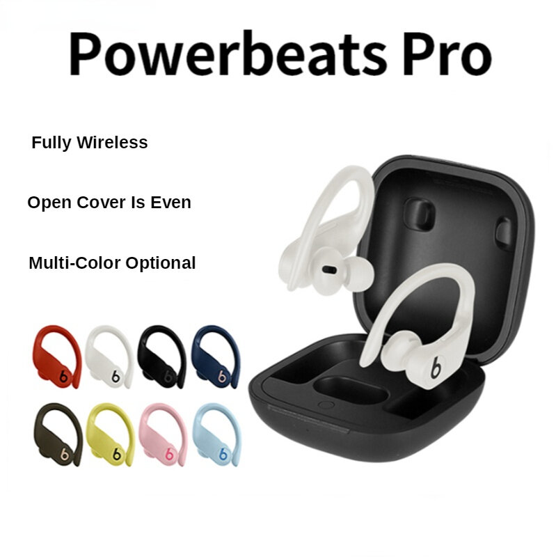 Bats powerbeatspro-Bluetoothワイヤレスヘッドセット,ノイズキャンセリングイヤホン,防水,ステレオ,ワイヤレス
