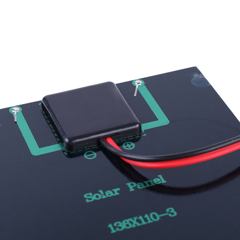 Wodoodporny Panel słoneczny 5W 12V odkryty przenośny DIY ogniwa słoneczne ładowarka polikrzemowe panele epoksydowe 136x110MM dla baterii 9-12V