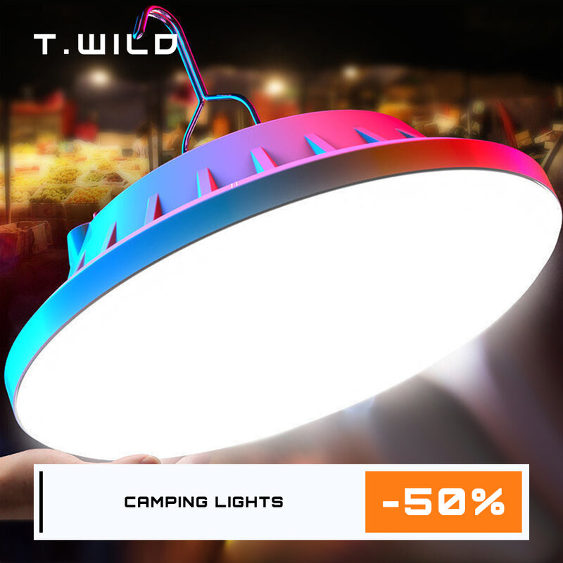 T.wild ładowalna żarówka LED lampa zdalnie sterowana ładowanie solarne latarnia przenośna awaryjna noc rynek światło na zewnątrz Camping Home