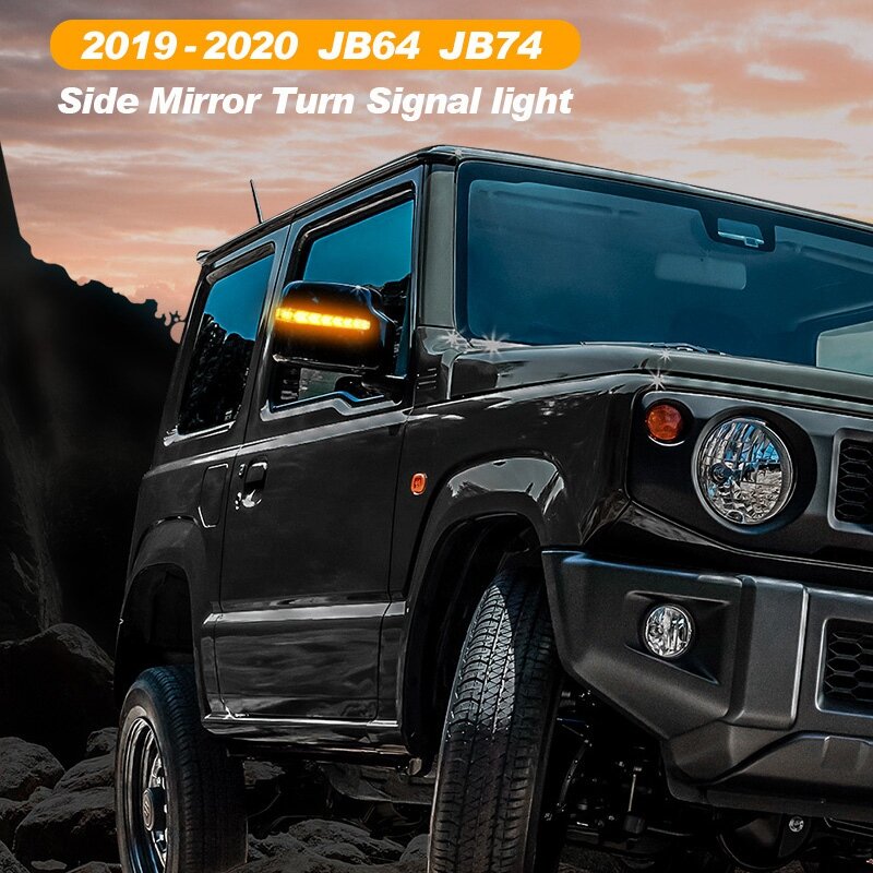 Feu de rétroviseur latéral LED dynamique, clignotant, indicateur de fumée, pour Suzuki Jimny JB64 JB74 2019 – 2020