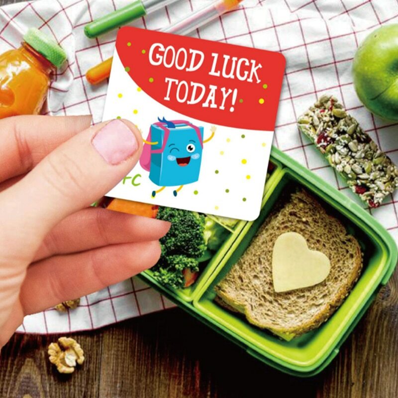 60Pcs ชิ้นกล่องอาหารกลางวัน Notes สำหรับเด็กน่ารัก Lunchbox หมายเหตุสำหรับ Kindergartners ตกแต่งน่ารักหมายเหตุเ...