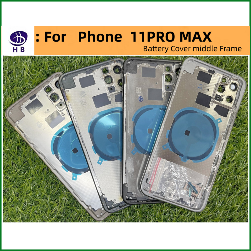 IPhone用バックシェル,11,11pro,11 Pro Max,ハーフシャーシ,SIMトレイ,サイドキー,11 Pro Max,バッテリーカバー