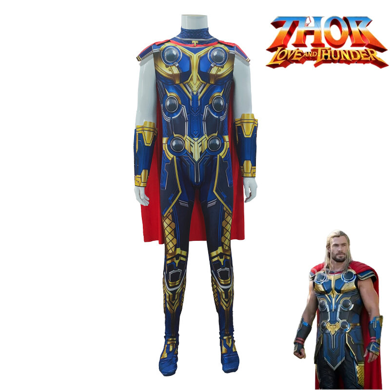 Thor: liebe und Donner Cosplay Kostüm Superhero Kostüm Thor 4 Uniform 2022 Neue Halloween Kostüm für Erwachsene Kinder Volle Sets