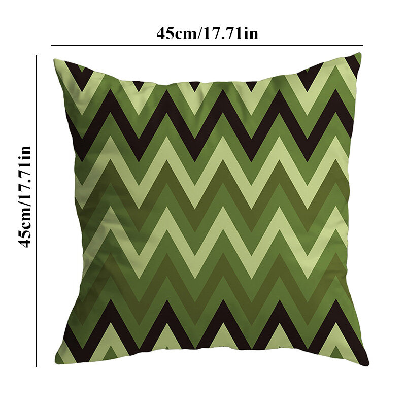 Funda de almohada geométrica con estampado de hojas, fundas de cojín para sofá y coche, color verde menta, gran oferta