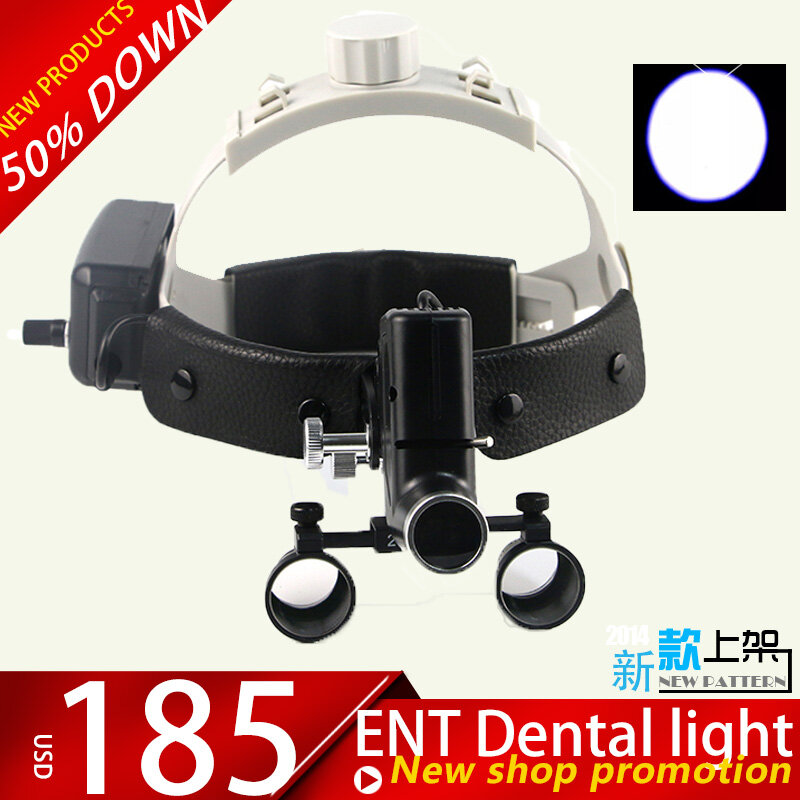 Faro Dental LED para dentista, lupas binoculares Deasin 2.5X/3.5X, diadema Ajustable, 5W
