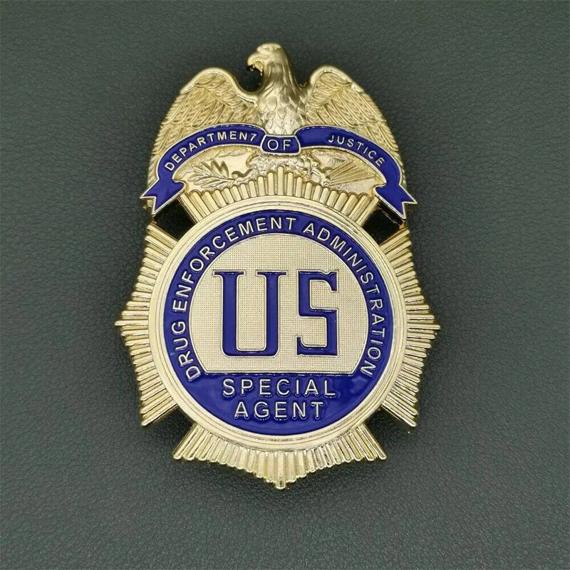 Специальный агент Управления по контролю за наркотиками США, металлический значок 1:1, косплей, детектив, реквизит из фильма, подарок на Хэллоуин