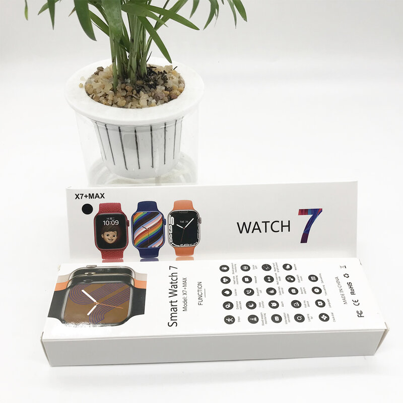 X7 + Max Smartwatch لتقوم بها بنفسك الطلب بلوتوث دعوة الرجال النساء الرياضة ساعة ذكية IWO14 مقاوم للماء FitnessBand 2022 جديد i7 برو ماكس X8MAX W17