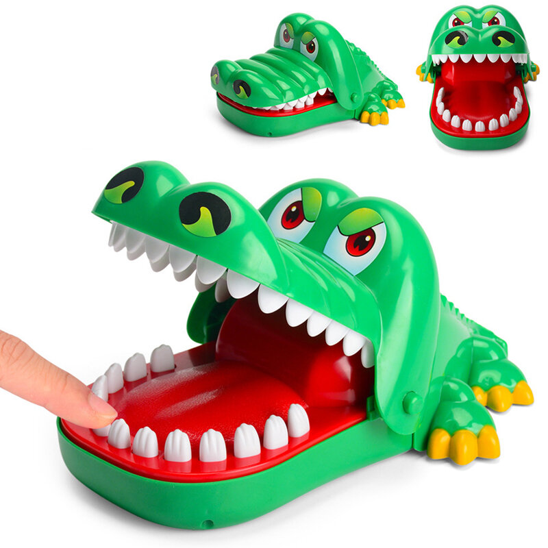 Crocodile Teeth Biting Toy Crocodile Dentist Game Funny Dinosaur Pulling Bar Toys For Kids Interactive Novelty Gag Trick Jokes