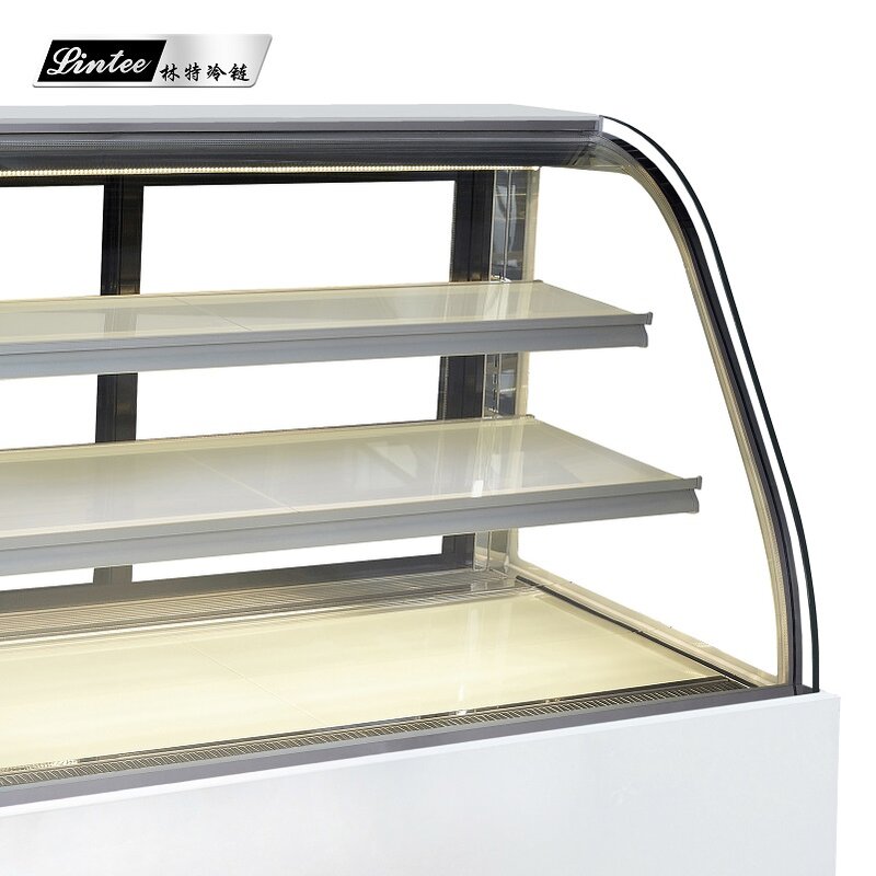 Холодильный шкаф для хлебобулочных изделий, изогнутый стеклянный стенд для холодильника, торта, холодильника, витрины для десертов, кондит...