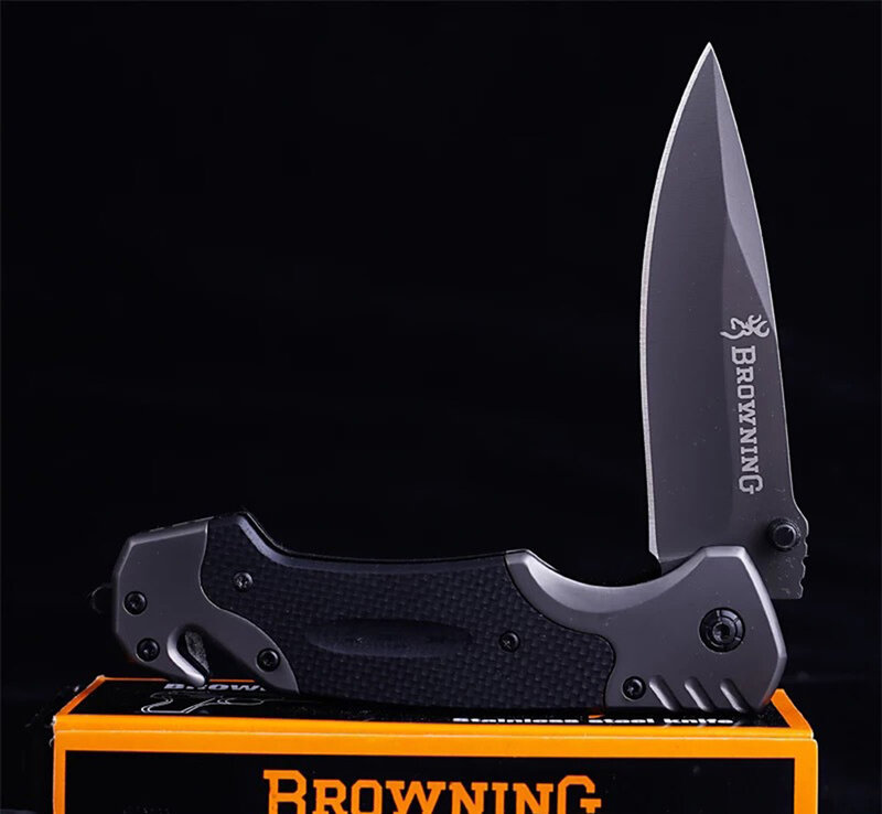 جيب السكاكين العسكرية Browning في الهواء الطلق التكتيكية سكين للفرد G10 صلابة عالية متعددة الوظائف الدفاع عن النفس EDC Tool-BY40