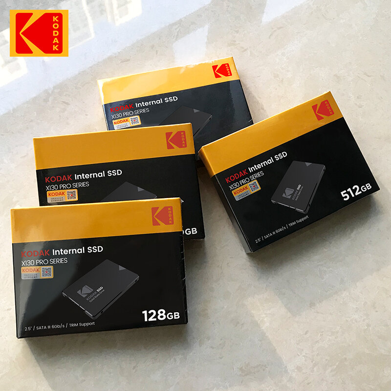 KODAK 내부 SSD SATA3 X130 256GB 128GB 512GB 2.5 인치 SATA III 1 테라바이트 솔리드 스테이트 드라이브 내부