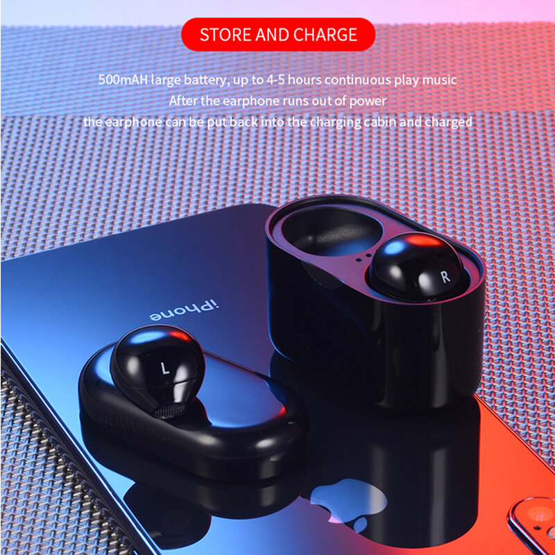 Invisible Mini Earbuds Bluetooth Earphones Hidden Wireless Headphones HD TWS With Mic Long Standby Type C Earpiece Dropshipping