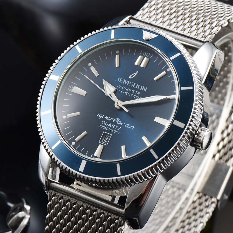 Montres de marque originales simples pour hommes, montre-bracelet de luxe entièrement en acier, étanche, à Quartz, Business, Date automatique, horloge AAA
