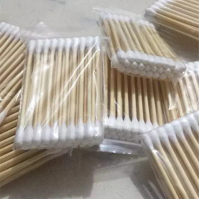 100pcs/ Pack Double Head Cotton Swabs Women Makeup Buds Tip for Medical Wood Sticks Nose Ears Cleaning Health Care Tools
