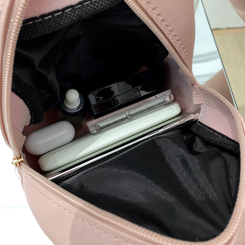 Bolsa de ombro de couro do plutônio mini pequena mochila multi-função senhoras telefone bolsa pacote senhoras mochila escolar sacos para mulheres