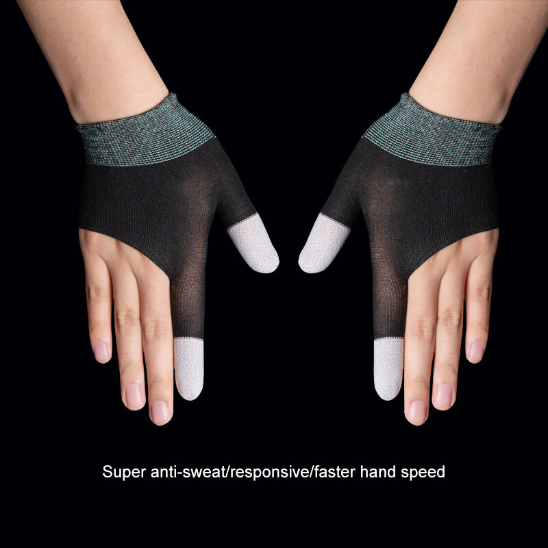 เกมแขนคอนโทรลเลอร์เกมสเตอริโอถุงมือ Breathable ปลายนิ้วสำหรับโทรศัพท์มือถือ Touch Screen Finger Cots ฝาครอบ Dropship