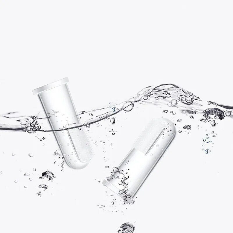 Cepillo de dientes de silicona para bebé, herramienta de limpieza de silicona suave y transparente, 1 piezas