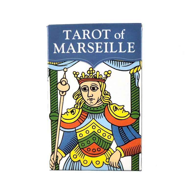 Tarot Of มาร์แซย์ Mini ไพ่ทาโรต์ฟอร์จูนคำแนะนำ Telling Divination Tarot Deck Board เกมการ์ดเกม PDF Guidebook