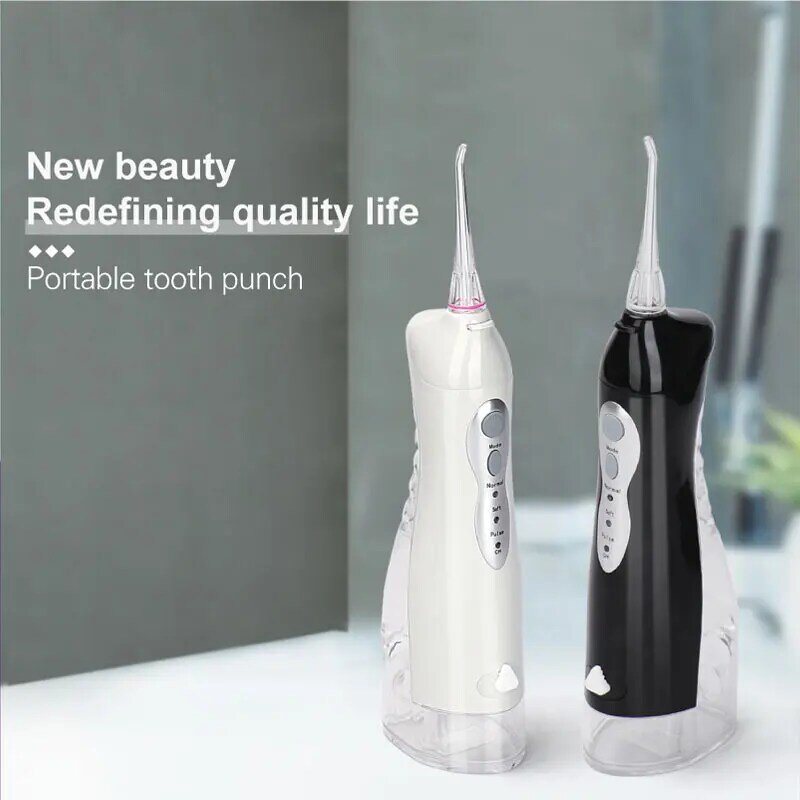 True Illusion Dental Water Jet Flosser Oral Irrigator USB Rechargeable IPX7 Proof Teeth Whitening Cleaning Dentistry Tool