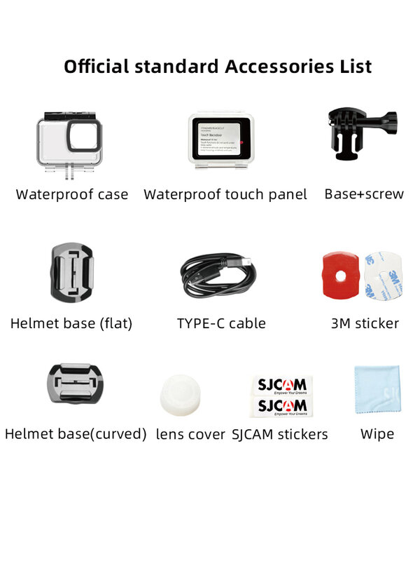 SJCAM SJ10 Pro Dual Screen, Action Camera, 4K 60FPS, WiFi,  Gyro Anti-shake, 1300mAh Battery, 5 Meters Body Waterproof, Helmet Camera, Sports DV, 2.33-inch touch screen, Live streaming, Ambarella chip, Original SJCAM