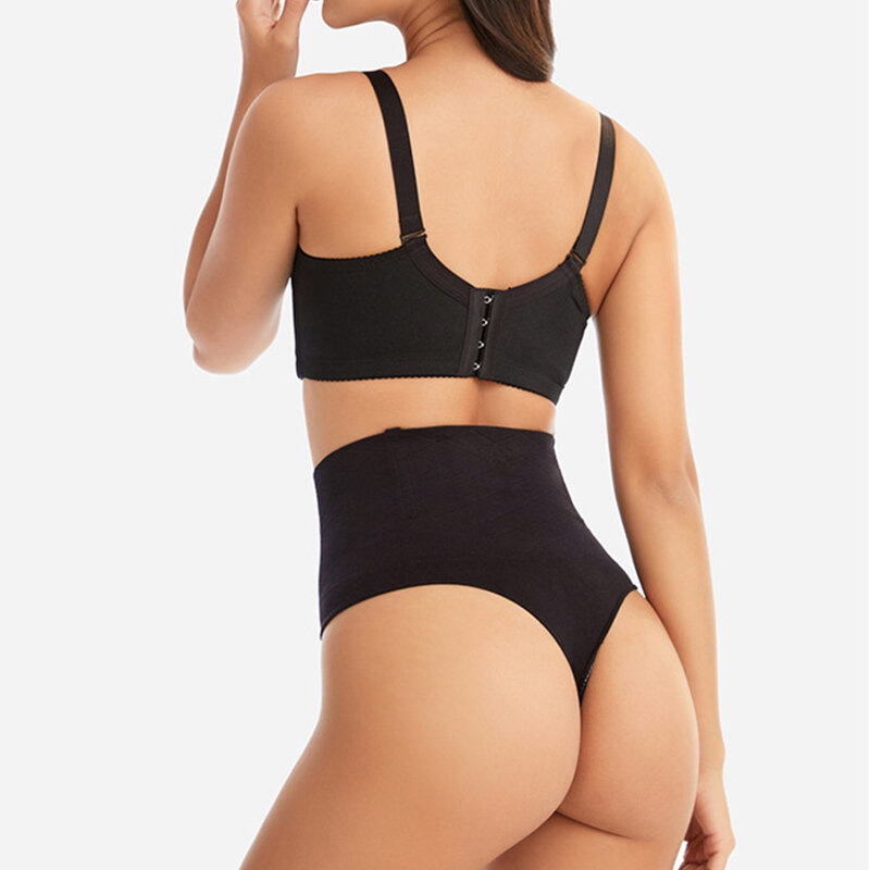 Coloriented T228 Sexy Triangle Thong Panties Middle Waist Tummy Control Pant Elastic Seamless Body and Hip Lift Shapewear