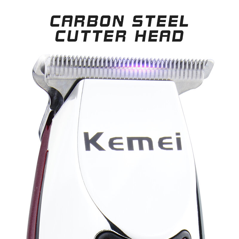 Kemei Hair Clipper 이발사 용 충전식 헤어 트리머 Bareheaded Trimmer 전기 면도기 면도기 Cordless Man Beard machine