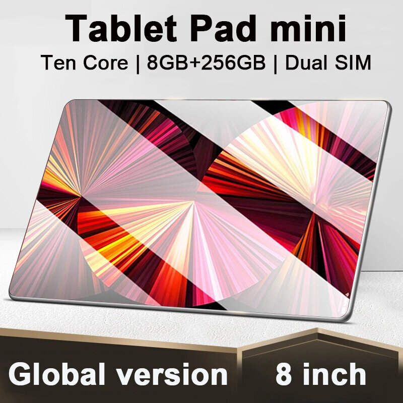 Globalna wersja Pad mini Tablet 8 Cal tablety Android 10 8GB RAM 256GB ROM MT6797 Deca Core Dual SIM 4G sieć oryginalna Tablete