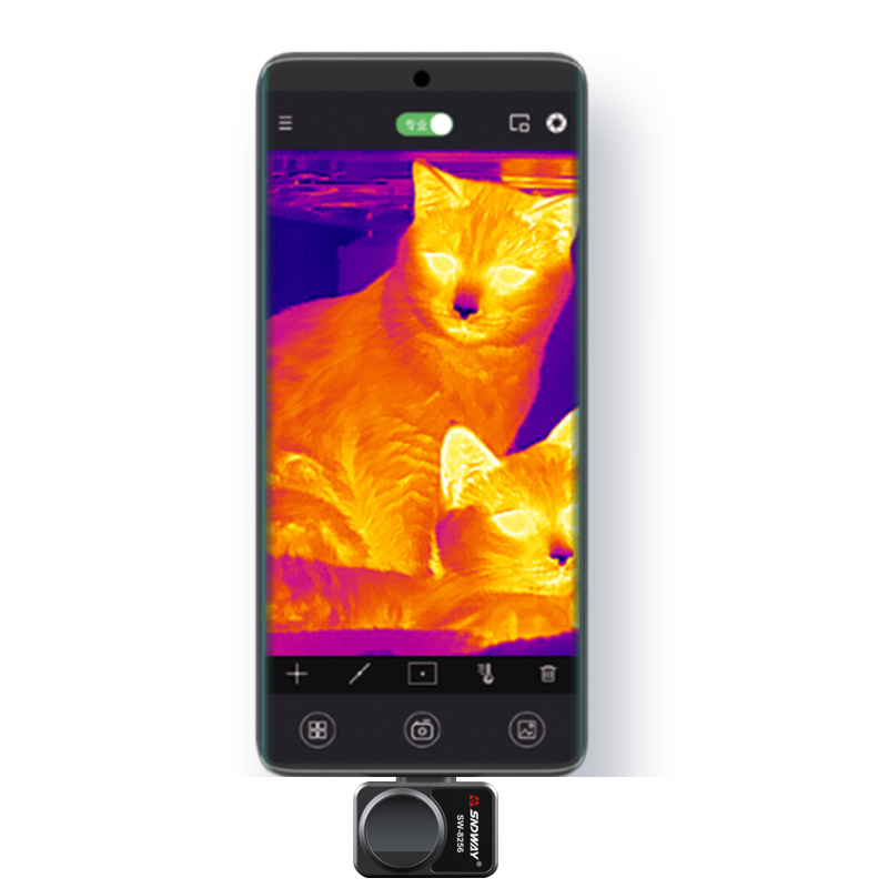 SW-8256 telefoni termocamera a infrarossi termocamera il più piccolo al mondo per cellulari Android tipo C / InfiRay P2