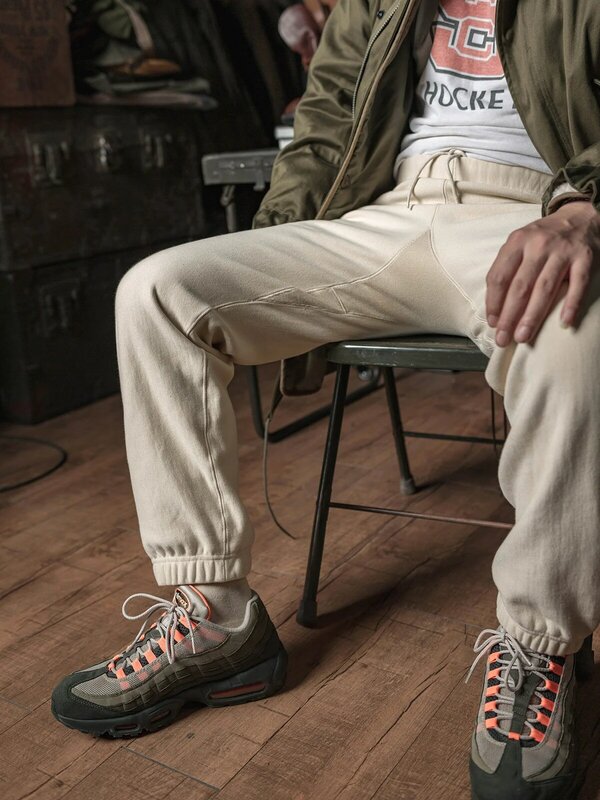 Bronson estilo americano calças de jogging 1950s moletom atlético masculino cor sólida