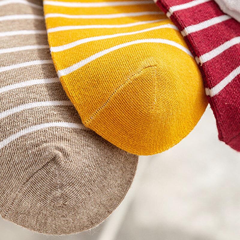 1 Pair Women Socks New Autumn Winter Japanese Fashion Harajuku Colorful Striped Socks Cotton Thick Warm Long Funny Socks