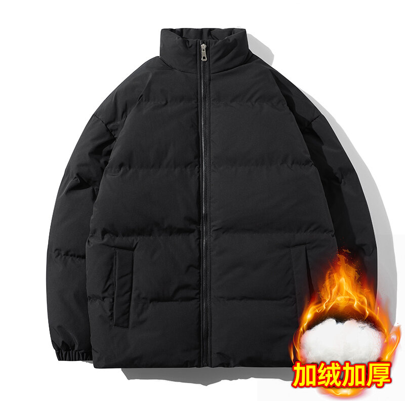 Harajuku jaqueta de inverno masculina 2022 streetwear hip hop velo engrossado parka estilo coreano plus size casual jaqueta