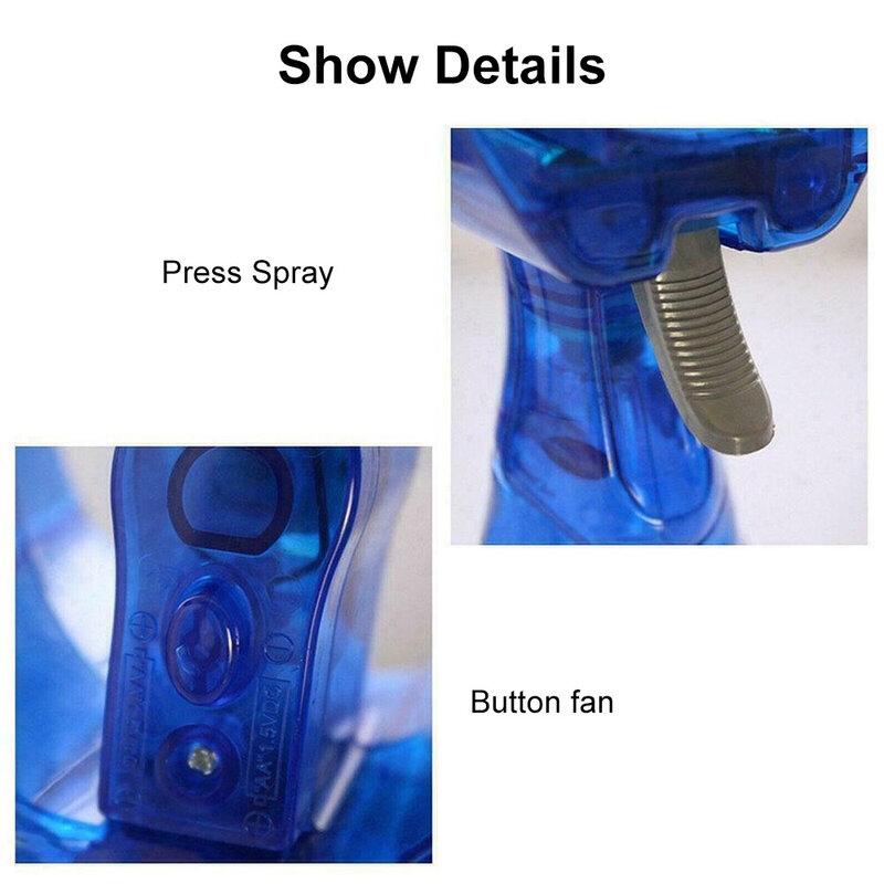 Mini Handheld Cooling Water Spray Mist Fan Met Spray Fles Bureau Bevochtiging Cartoon Handheld Grote Capaciteit Water Opslag