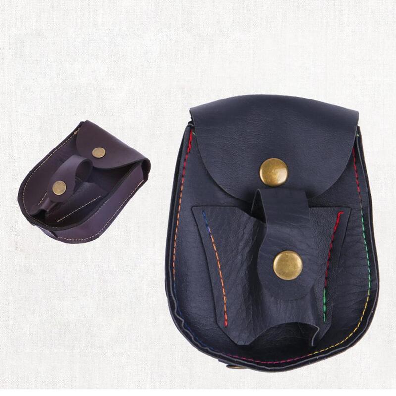 Bolsa de soporte para tirachinas, funda de cintura de cuero Pu, herramientas de catapulta para acampar al aire libre, Color negro/marrón aleatorio