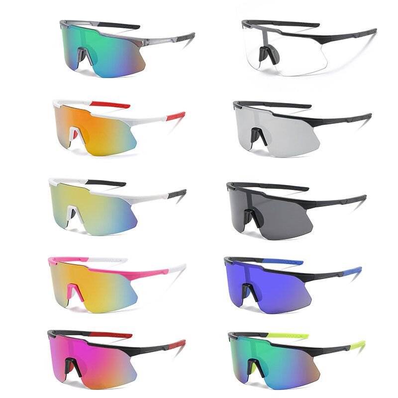 Kacamata Bersepeda Kacamata Hitam Olahraga Luar Ruangan Kacamata Hitam Pria Wanita Kaca Depan Bersepeda PC Kacamata Antisilau 9328