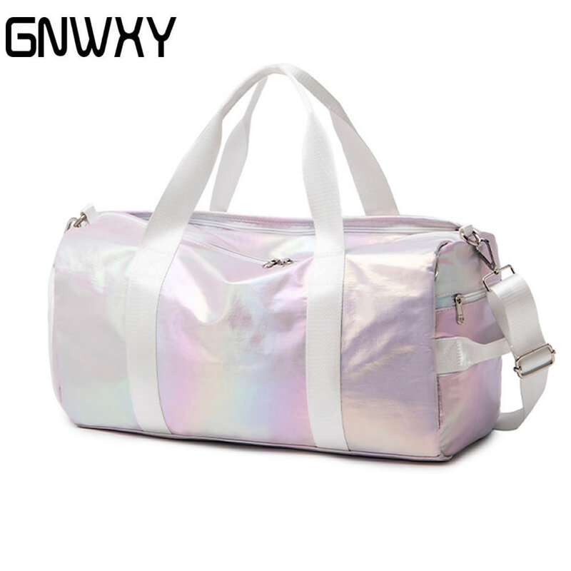 New Style Gradient Color Travel Bag Women Short Distance Waterproof Folding Luggage Bag Handbag Shoulder Gym Bag Dropshipping