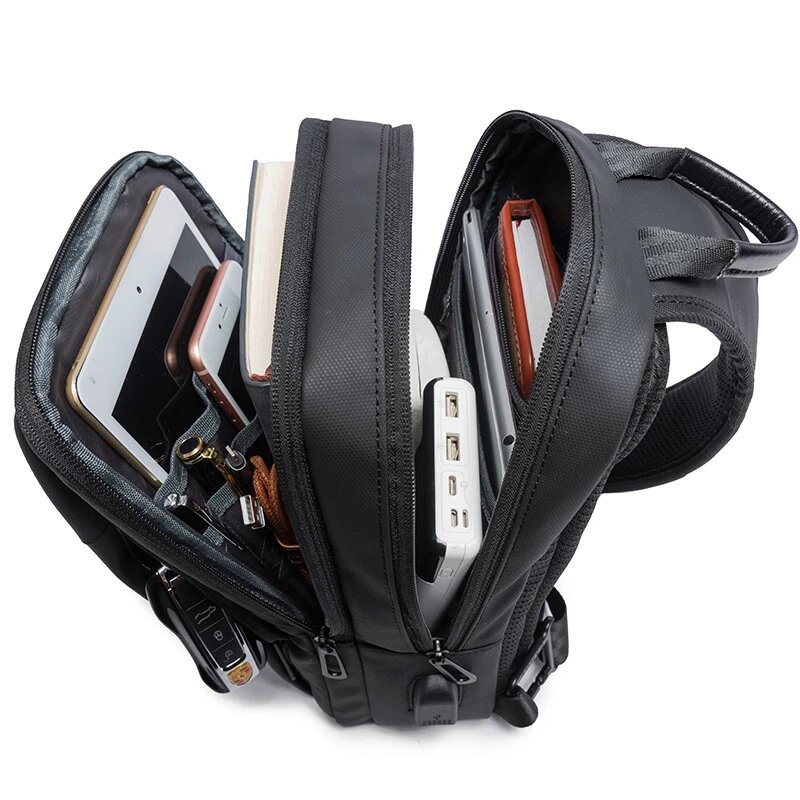 Multifunction Crossbody Sling Bag for Men Anti-theft USB Shoulder Messenger Bags Male Waterproof Shockproof Short Trip Packs New