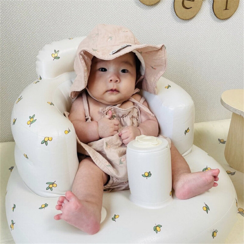 Draagbare Baby Kids Opblaasbare Zetel Anti-Val Stoel Leren Seat Baby Sofa Accessoires Pasgeboren Fotografie Rekwisieten