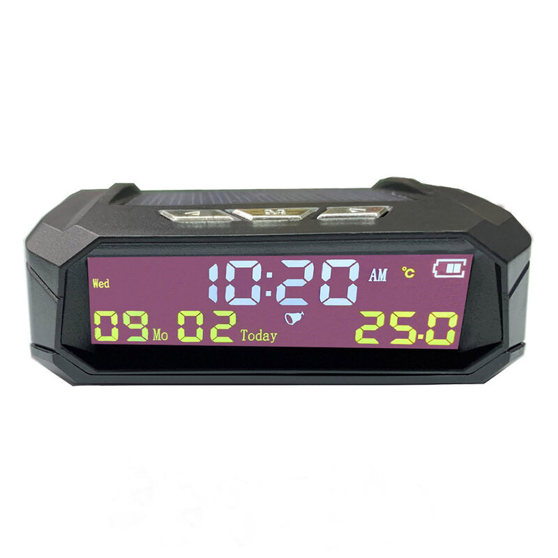 Reloj Digital Solar para coche AN01 AN02 TPMS con pantalla LCD, accesorios para automóviles, piezas únicas, adornos portátiles para automóviles