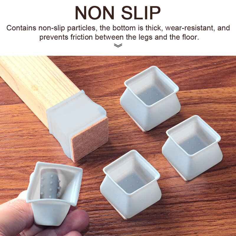 24 pçs móveis não niose tapete piso protetor fezes almofada de silicone livre em movimento evitar risco acessórios pés capa cadeira perna tampa