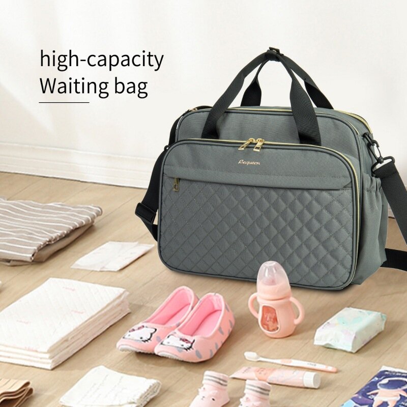 Diaper Bag Nursing Bag Mummy Maternity Nappy Gray Large Capacity Baby Bag for Mom Travel Bags for Baby Care Mummy Bag