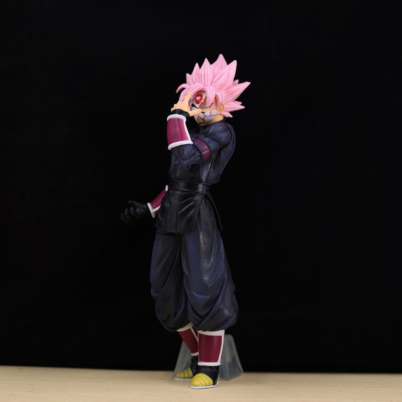 Dragão bola por rosa preto goku zamasu rosa mão vermelha gk limitada estátua anime modelo presente de aniversário figura ornamento coleção hobby
