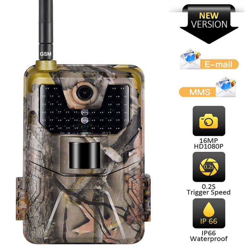 20MP 1080P 2G GSM/MMS/SMTP Hunting Trail Cameras Outdoor Wildlife Camera Scouting Infrared Night Vision Photo Traps HC900M