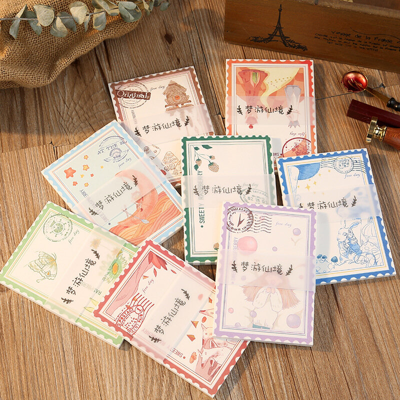 Korean Stationery Message Creative Exquisite Cute Memo Pad Label Paper Kawaii School Supplies Sticky Notes Office Decor Planner